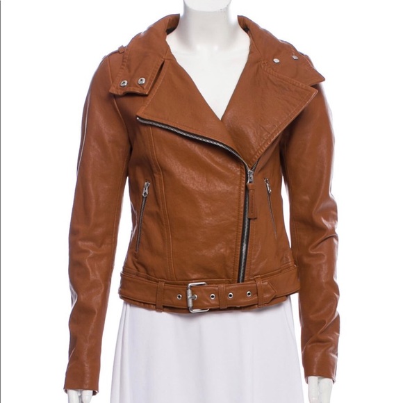 MACKAGE Caramel Leather Biker Jacket NEW w/ Tags